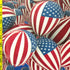 US Flag with Balloon Design on Poly Mesh Fabric | (4 Way Stretch/Per Yard)