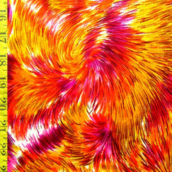 Colorful Abstract Print on Poly Spandex Fabric | (4 Way Stretch/Per Yard)