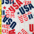 USA Print with Flag and Star on Poly Spandex Fabric | (4 Way Stretch/Per Yard)