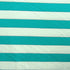 Horizontal Stripes on Cotton Lycra Fabric (White/Turquoise) | (4 Way Stretch/Per Yard)