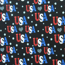 USA Freedom Print on Poly Spandex Fabric | (4 Way Stretch/Per Yard)