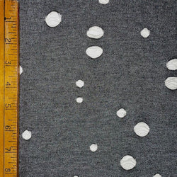 Grunge Distressed Poly Knit Fabric (Heather Gray) | (4 Way Stretch/Per Yard)