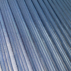 Solid Color Pleated Poly Mesh Fabric (Navy Blue) | (2 Way Stretch/Per Yard)