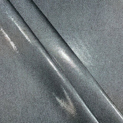 Gunmetal Matrix Dot on Dark Gray Nylon Spandex Fabric | (4 Way Stretch/Per Yard)