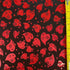 Holographic Sparkly Hearts on Poly Spandex Fabric (Red/Black) | (4 Way Stretch/Per Yard)