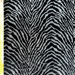 Tiger Printed on Burnout Velvet |  (4 Way Stretch/Per Yard)