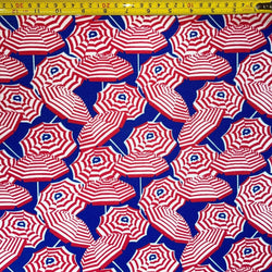 USA Umbrella Flag Print on Poly Spandex Fabric | (4 Way Stretch/Per Yard)