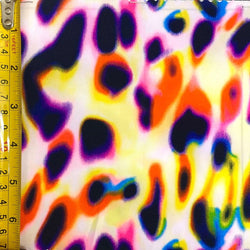 Burnout Leopard Print on Polyester Spandex Fabric | (4 Way Stretch/Per Yard)