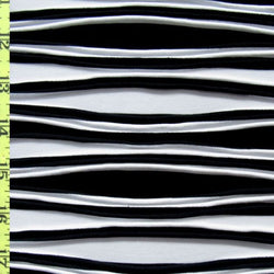 Exotic Zebra Print on Polyester Spandex Fabric (White/Black) | (2 Way Stretch/Per Yard)