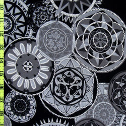 Abstract Art Print on Poly Mesh Fabric | (2 Way Stretch/Per Yard)