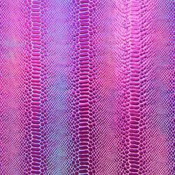 Holographic Ombre Snake Skin Print on Nylon Spandex Fabric (Fuchsia/Aqua) | (4 Way Stretch/Per Yard)