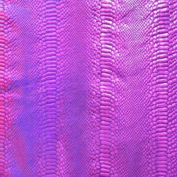 Holographic Ombre Snake Skin Print on Nylon Spandex Fabric (Fuchsia/Fuchsia) | (4 Way Stretch/Per Yard)