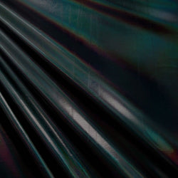 Mirror Dots on Metallic Nylon Spandex Fabric (Black) | (4 Way Stretch/Per Yard)
